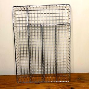 Chrome silverware holder